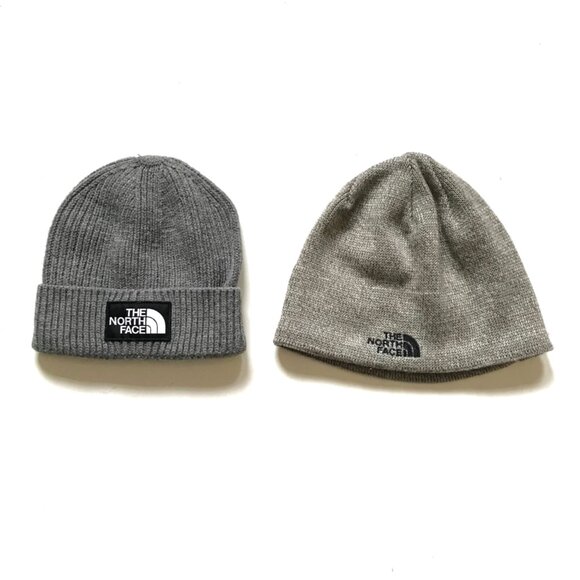 NWOT North Face Jim Big Box Beanie Hats Mens Womens Gray Ribbed Knit  Lot of 2 main image 4